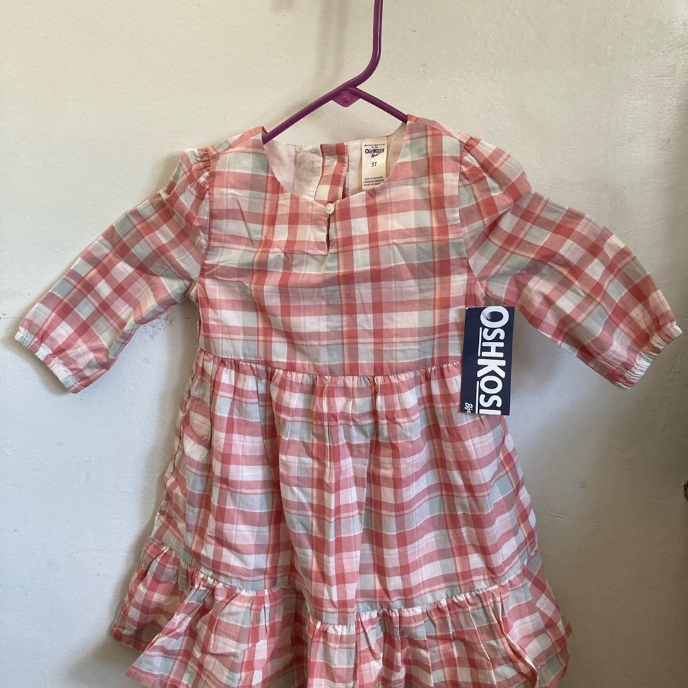 OshKosh B'gosh orange  and White Ruffled Sundress